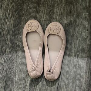 Tory Burch Blush Pink Flats with Logo